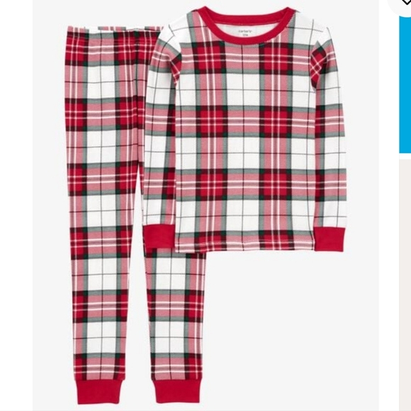 Kid 2-Piece Plaid 100% Snug Fit Cotton Pajamas - Picture 1 of 2